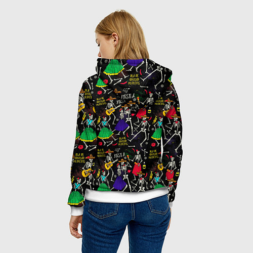 Женская толстовка Dia de los muertos / 3D-Белый – фото 4