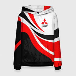 Толстовка-худи женская Evo racer mitsubishi - uniform, цвет: 3D-черный