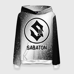 Женская толстовка Sabaton glitch на светлом фоне