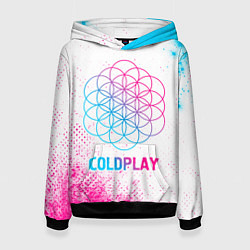 Женская толстовка Coldplay neon gradient style