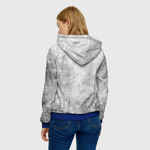 Женская толстовка Texture - дикий секач / 3D-Синий – фото 4