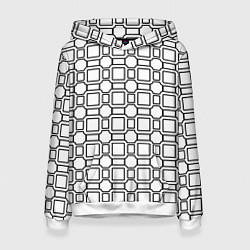 Женская толстовка Чёрно белая сетка