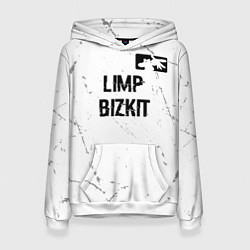 Женская толстовка Limp Bizkit glitch на светлом фоне посередине