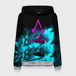 Женская толстовка Assassins Creed flame neon