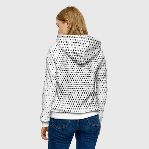 Женская толстовка The Killers glitch на светлом фоне посередине / 3D-Белый – фото 4