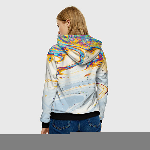 Женская толстовка Магия масляного отражения / 3D-Черный – фото 4