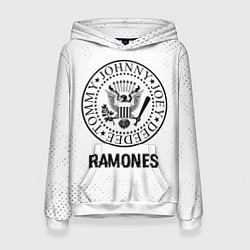 Женская толстовка Ramones glitch на светлом фоне