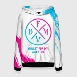 Женская толстовка Bullet For My Valentine neon gradient style