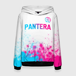 Женская толстовка Pantera neon gradient style посередине