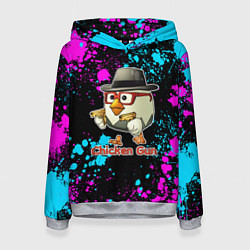 Женская толстовка Chicken gun - neon