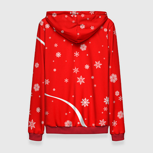 Женская толстовка Christmas deer / 3D-Красный – фото 2