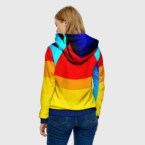 Женская толстовка Цветные фигуры / 3D-Синий – фото 4