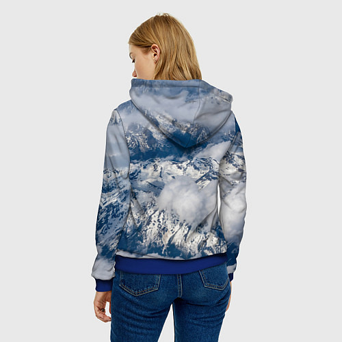 Женская толстовка Северные волки в символике / 3D-Синий – фото 4