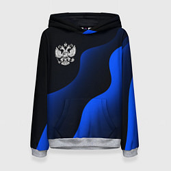 Женская толстовка Герб РФ - глубокий синий