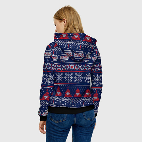 Женская толстовка New Years sweater / 3D-Черный – фото 4