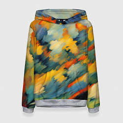 Женская толстовка Жёлтые и синие мазки