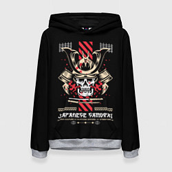 Толстовка-худи женская Japanese samurai streetwear, цвет: 3D-меланж