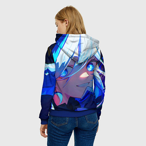 Женская толстовка Геншин Импакт Фурина / 3D-Синий – фото 4