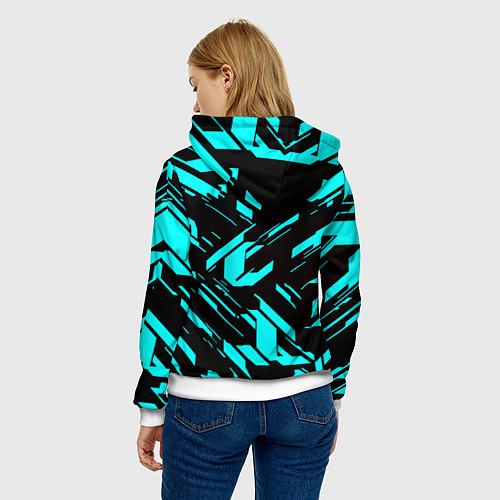 Женская толстовка Айзек стиль неоновый броня / 3D-Белый – фото 4