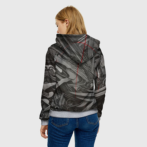 Женская толстовка Кибернетический искусственный разум / 3D-Меланж – фото 4