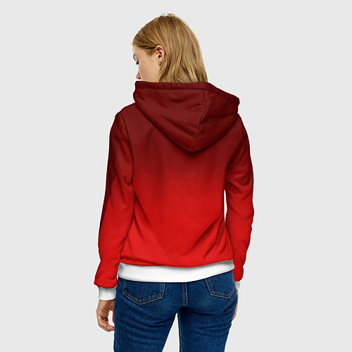 Женская толстовка Слово пацана в стиле аниме - мазки краски / 3D-Белый – фото 4