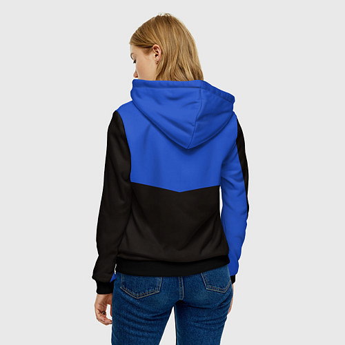 Женская толстовка Олимпийка 90х - полоски / 3D-Черный – фото 4