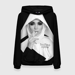 Женская толстовка Techno храм роковая монашка