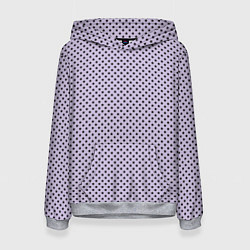 Женская толстовка Светло-сиреневый паттерн маленькие звёздочки