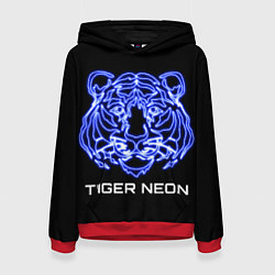 Женская толстовка Tiger neon art
