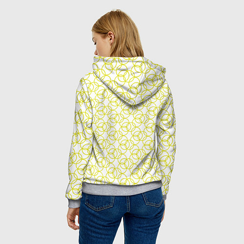 Женская толстовка Круговой узор / 3D-Меланж – фото 4