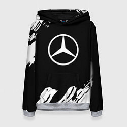 Толстовка-худи женская Mercedes benz краски спорт, цвет: 3D-меланж