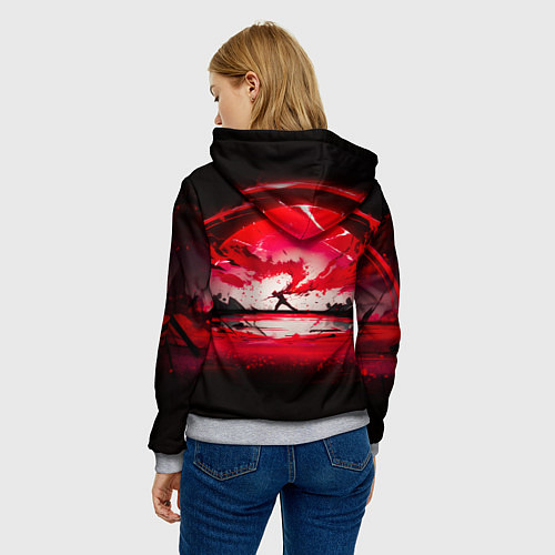 Женская толстовка Танец в последних лучах солнца / 3D-Меланж – фото 4