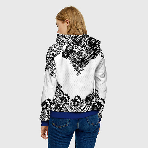 Женская толстовка Имперский узор Россия герб патриотизм / 3D-Синий – фото 4