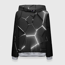 Женская толстовка Чёрные плиты разломы броня