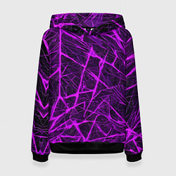Женская толстовка Фиолетовая паутина на чёрном фоне