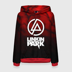 Толстовка-худи женская Linkin park strom честер, цвет: 3D-красный