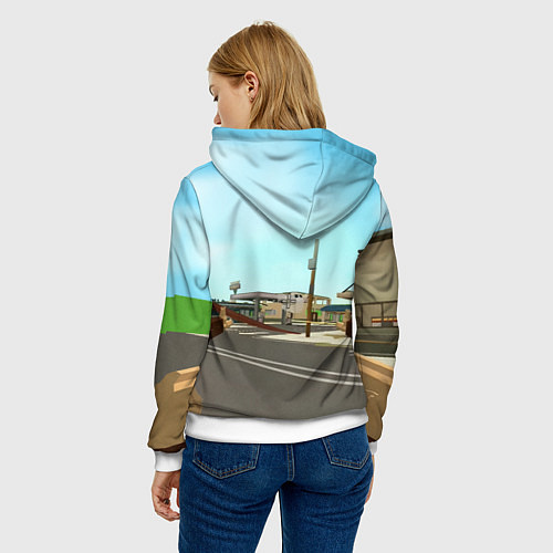 Женская толстовка Chicken Gun - shooter / 3D-Белый – фото 4