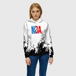 Толстовка-худи женская Basketball краски, цвет: 3D-черный — фото 2