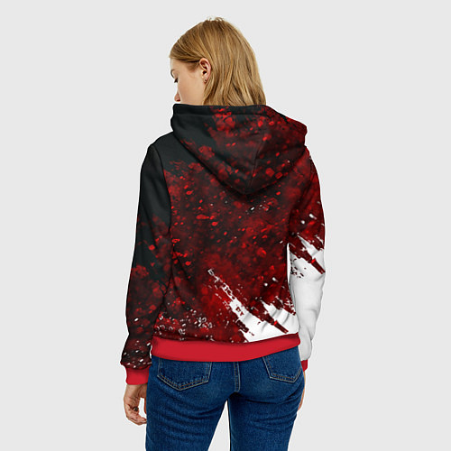 Женская толстовка Team Fortress 2 текстура гейм / 3D-Красный – фото 4