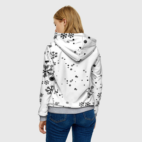 Женская толстовка Linkin park текстура зима рок / 3D-Меланж – фото 4