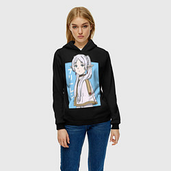 Толстовка-худи женская Фрирен арт, цвет: 3D-черный — фото 2