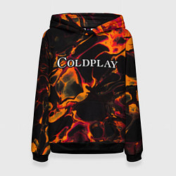Женская толстовка Coldplay red lava