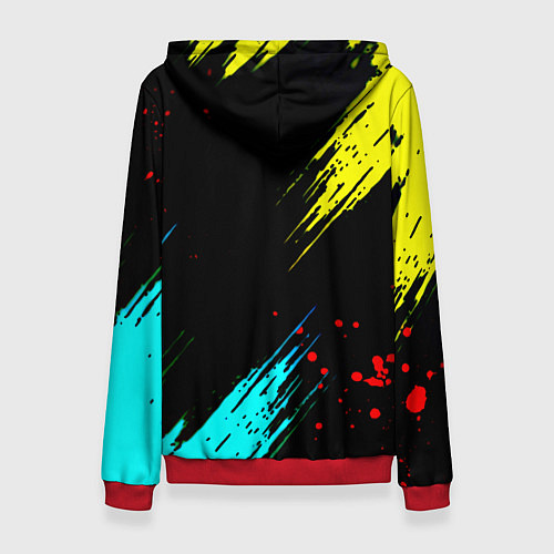 Женская толстовка Suzuki краски абстрактные / 3D-Красный – фото 2