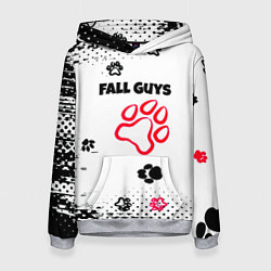 Толстовка-худи женская Fall Guys kids game pattern, цвет: 3D-меланж
