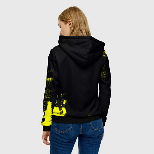Женская толстовка Pubg краски абстракция / 3D-Черный – фото 4