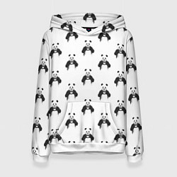 Женская толстовка Panda love - pattern