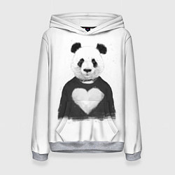 Толстовка-худи женская Love panda, цвет: 3D-меланж