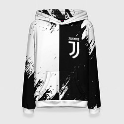 Женская толстовка Juventus краски чёрнобелые