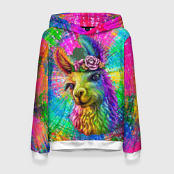 Женская толстовка Цветная лама