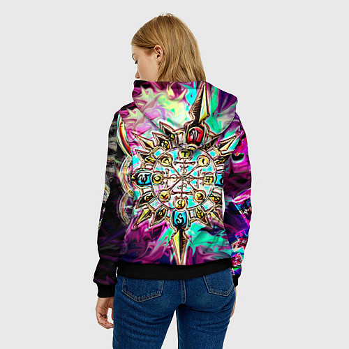 Женская толстовка Колесо фортуны / 3D-Черный – фото 4
